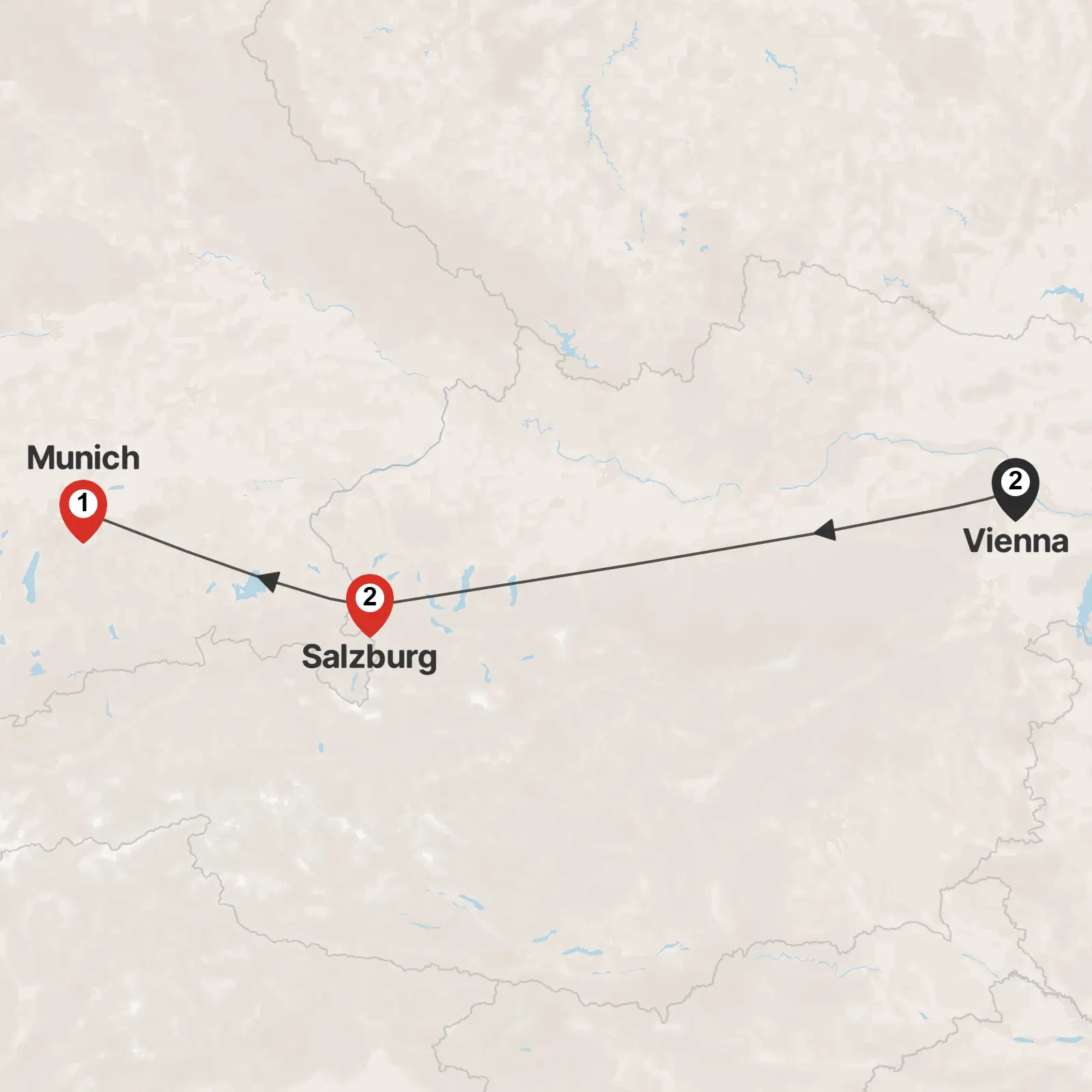 Trip map & itinerary