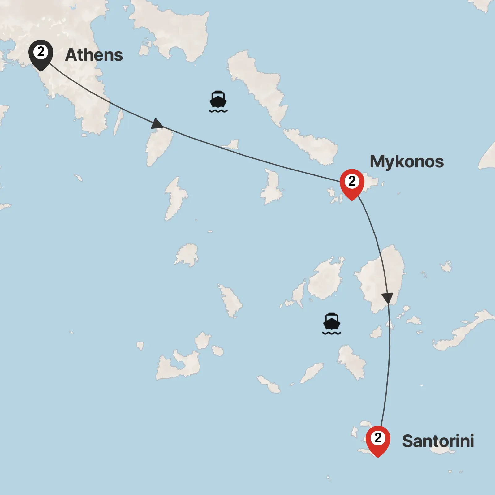 Trip map & itinerary
