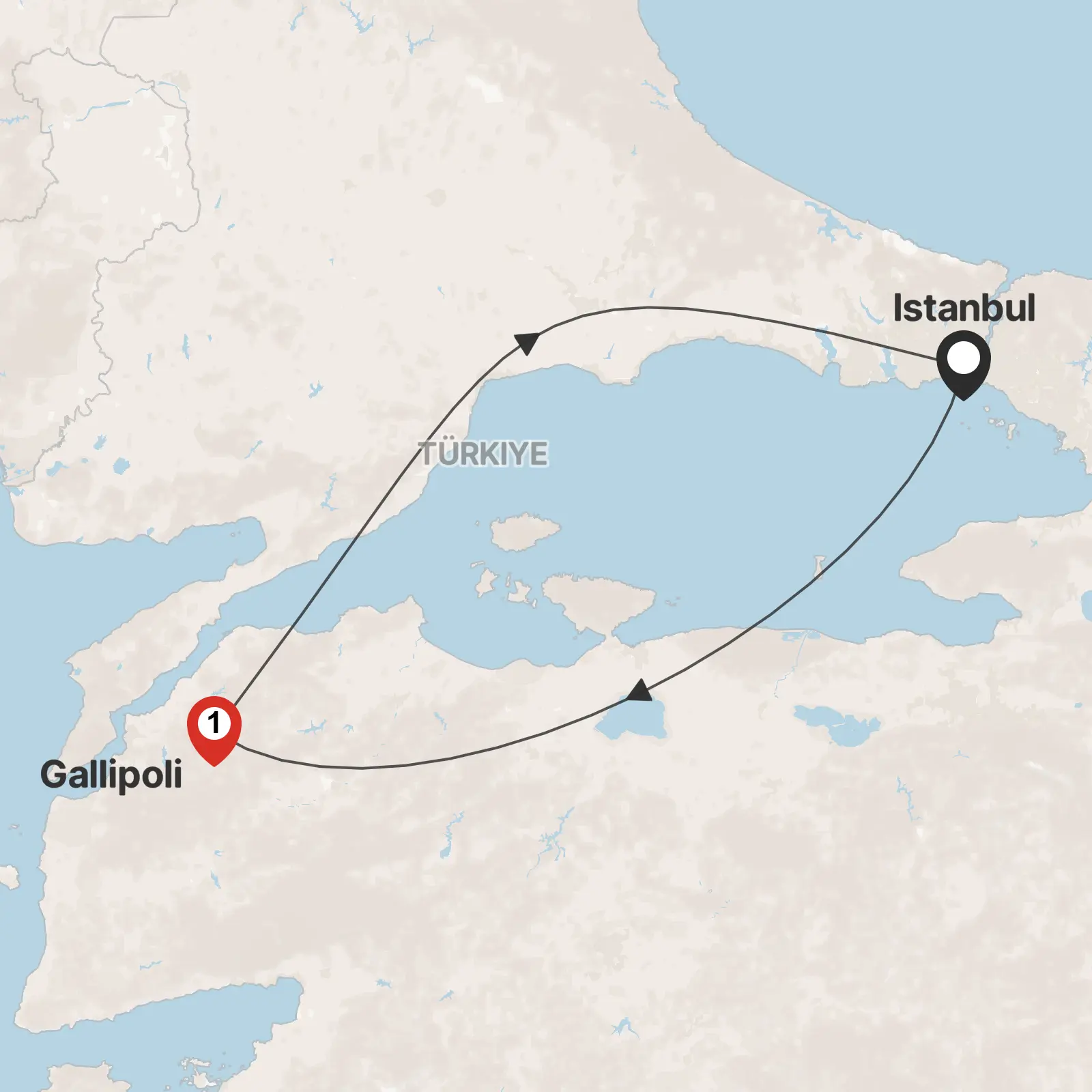 Trip map & itinerary