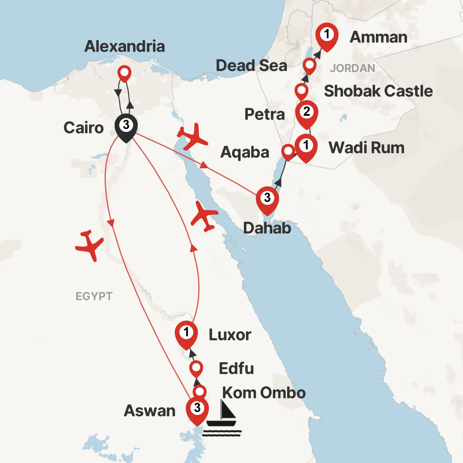 Trip map & itinerary