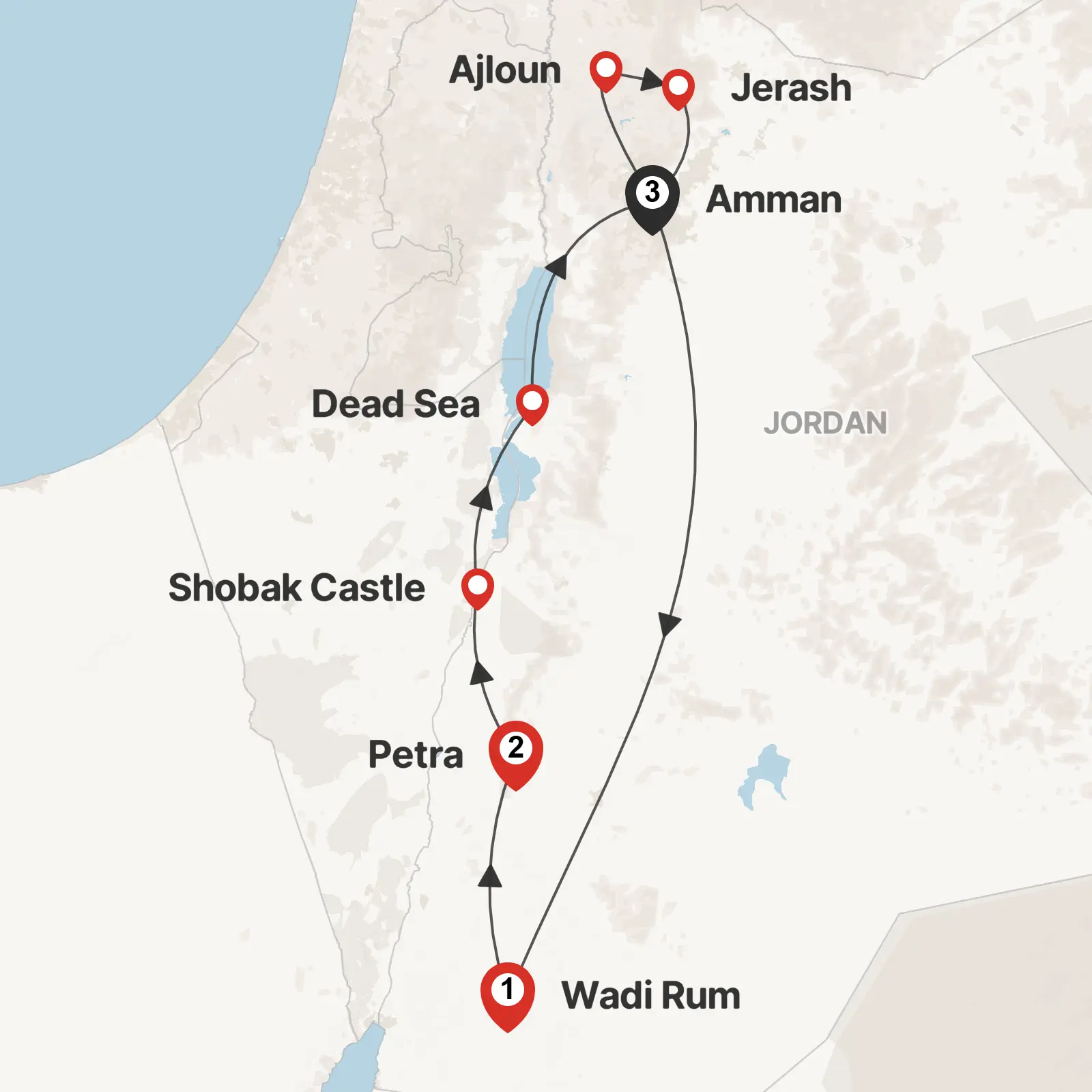 Trip map & itinerary