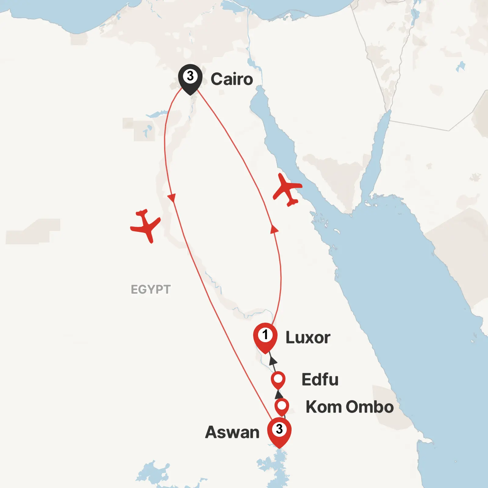 Trip map & itinerary